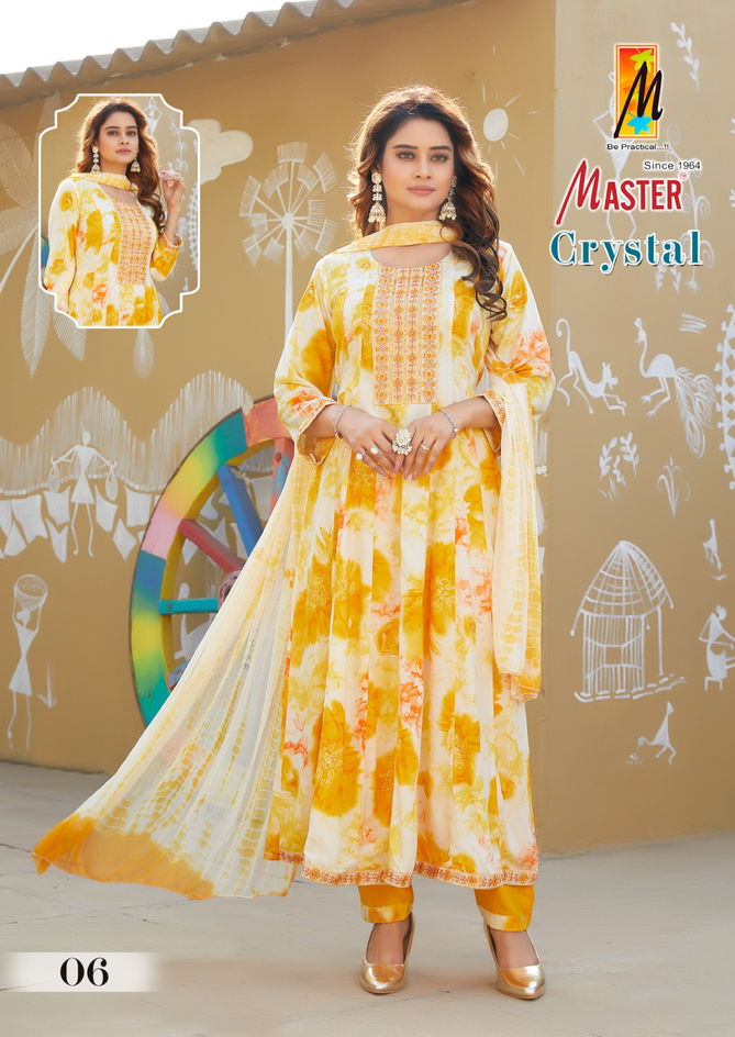 Crystal By Master Rayon Printed Kurti With Bottom Dupatta Wholesale Price In Surat